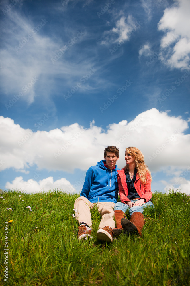 Young couple in nature