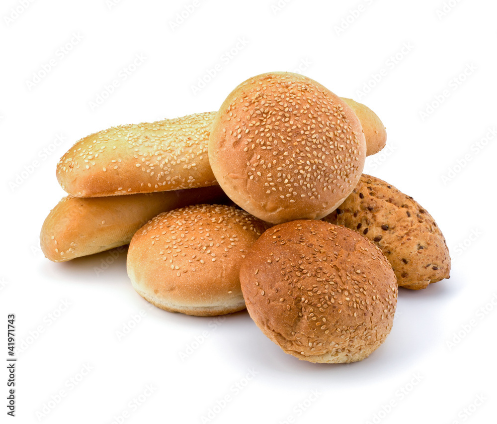 Bread loafs and buns variety