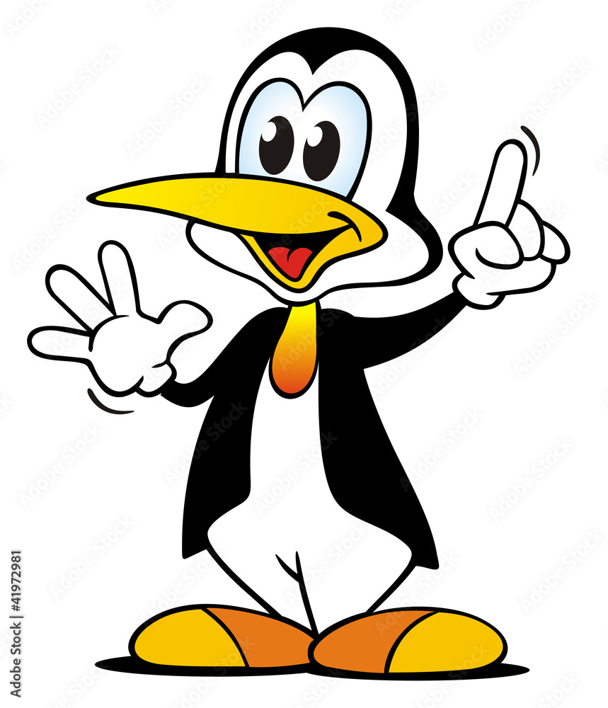 Obraz premium Penguin Explaining