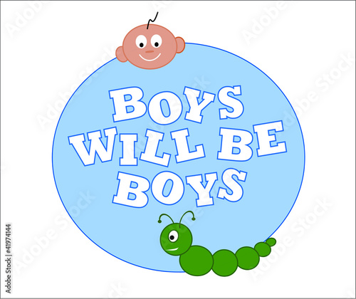 Bobys will be boys vector illustration