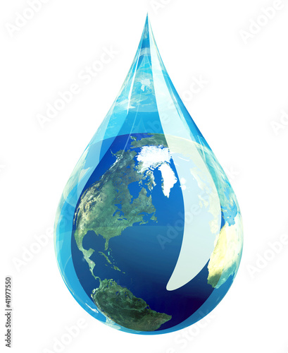 Earth Water Drop(no bottom glare)