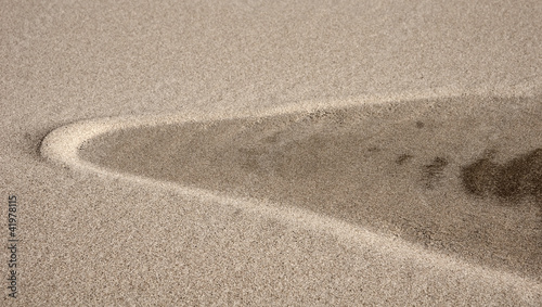 Texture of the sand.