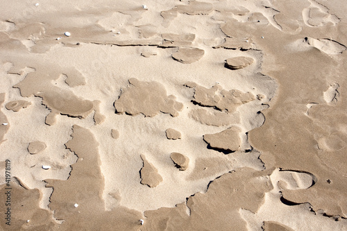 Texture of the sand.
