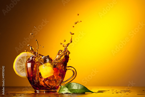 Cup tea and lemon