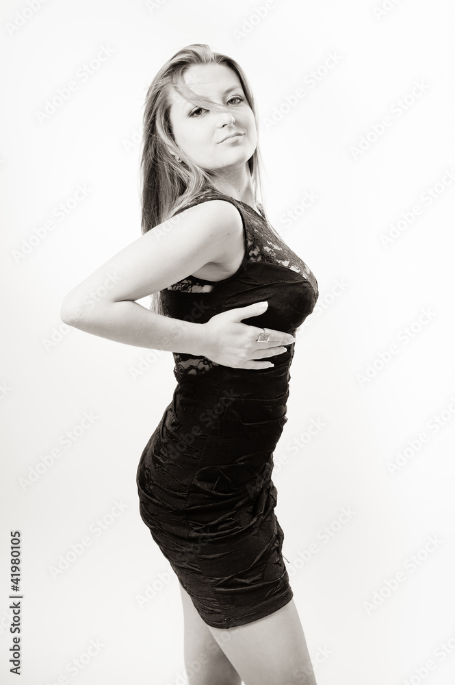 Fototapeta premium business woman on white background studio