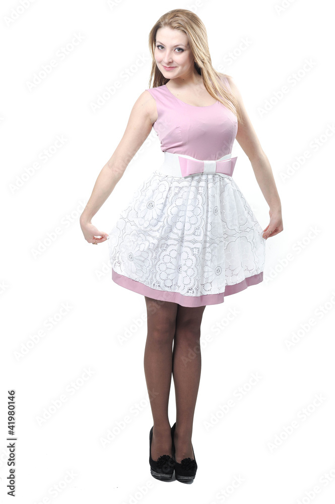 beautiful woman isolated on white background in studio beautiful woman isolated on white background in studio