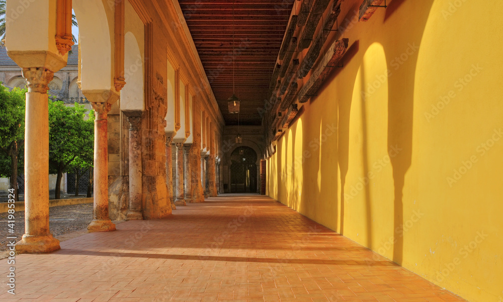 Patio de los Naranjos in Cathedral–Mosque of Cordoba, Spain