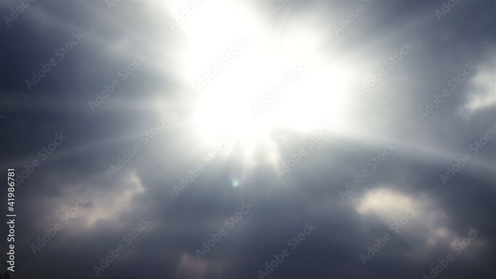 time lapse of the clouds billowing and moving with god rays time lapse of the clouds billowing and moving with god rays