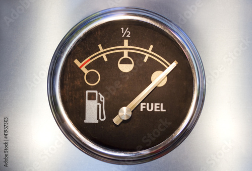 Fuel gauge showing full