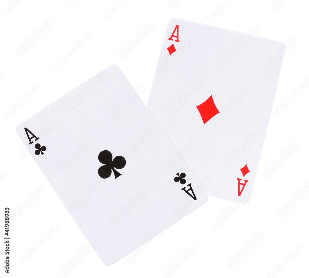 Obraz premium Two aces isolated on white