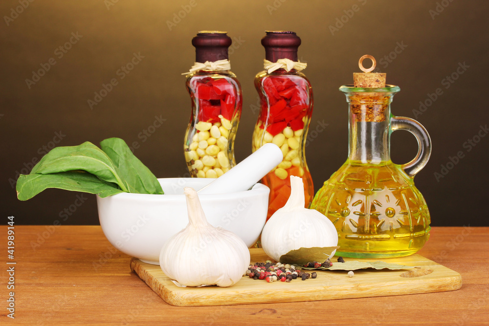 Set of ingredients and spice for cooking Set of ingredients and spice for cooking