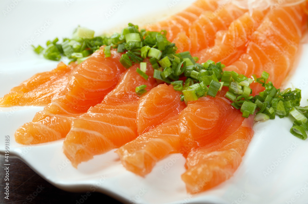 Salmon seshimi Salmon seshimi