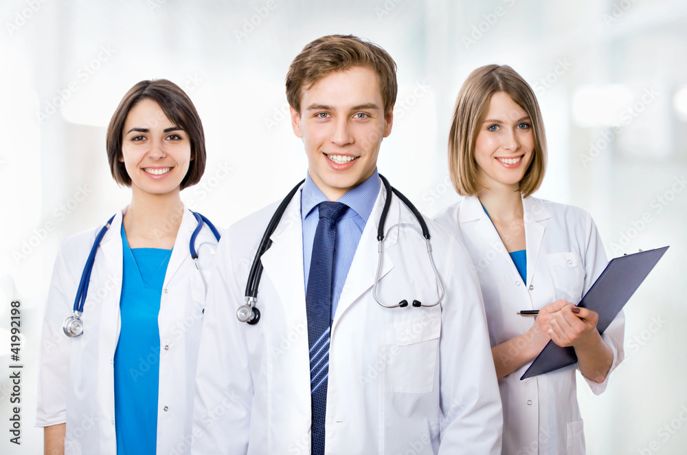 Fototapeta premium Doctor with his colleagues