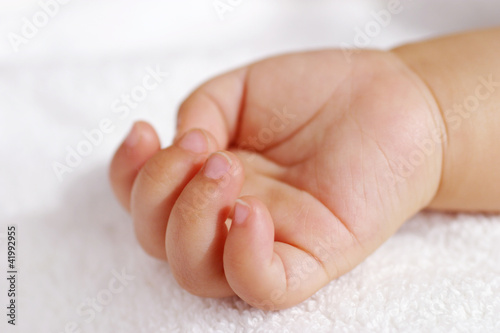 newborn baby s hand