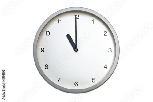 Silver wall clock
