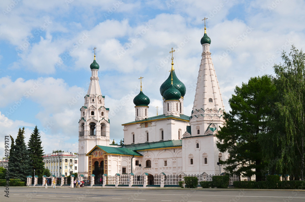 cathedral with bell tower in Russia
