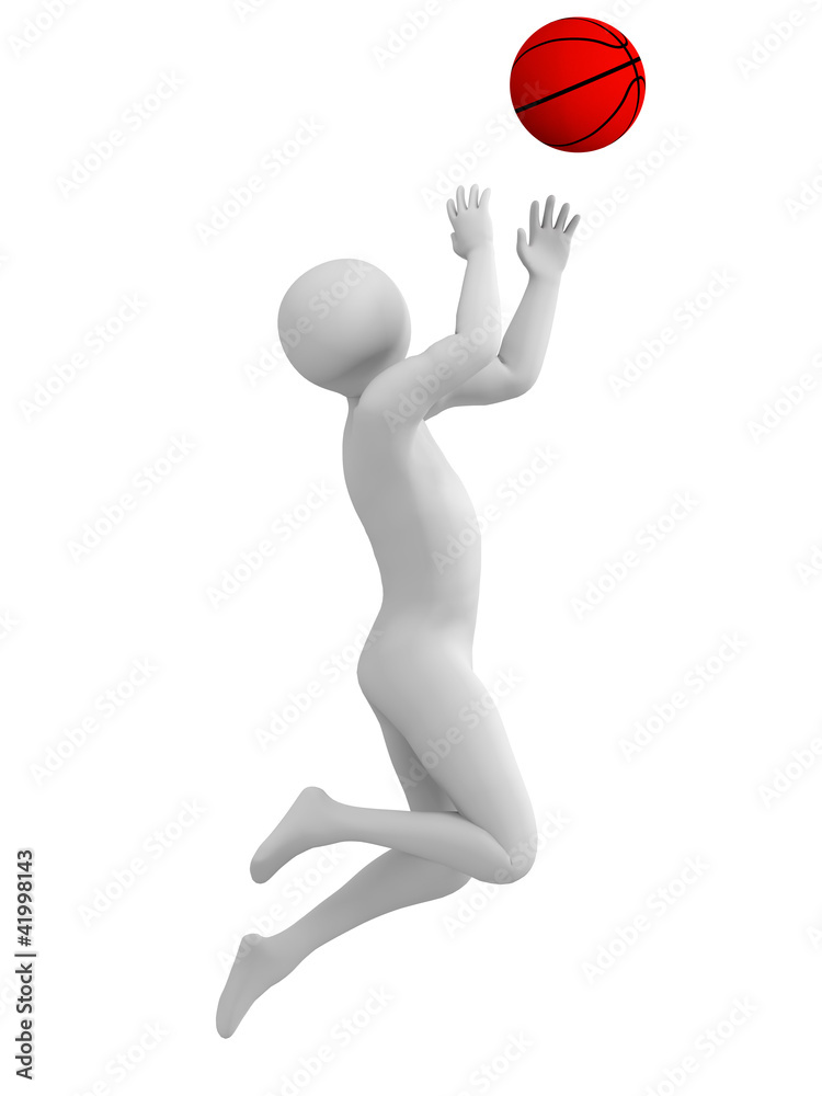 Basketball player throwing the ball.