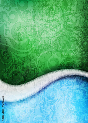 grungy ornamented vector banner. eps10
