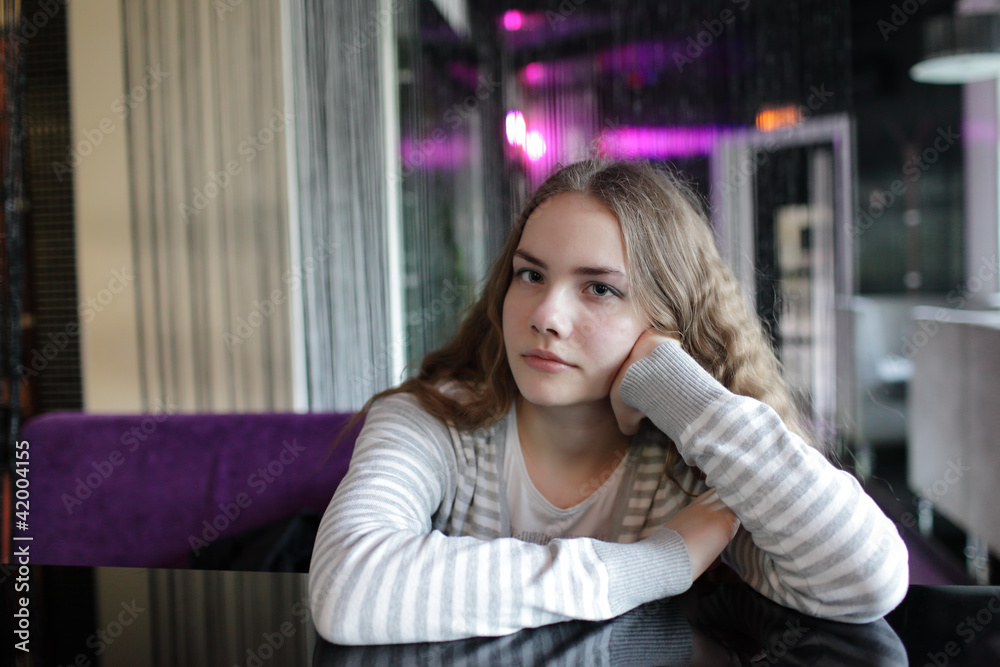 Pensive teenager Pensive teenager