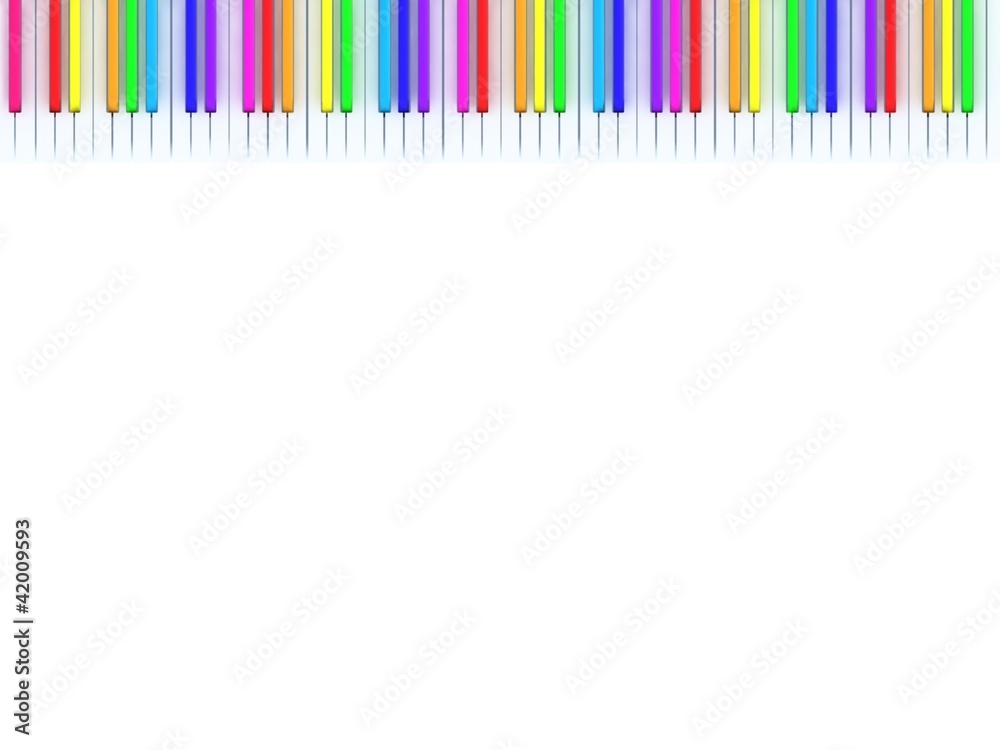 Rainbow piano keys Rainbow piano keys