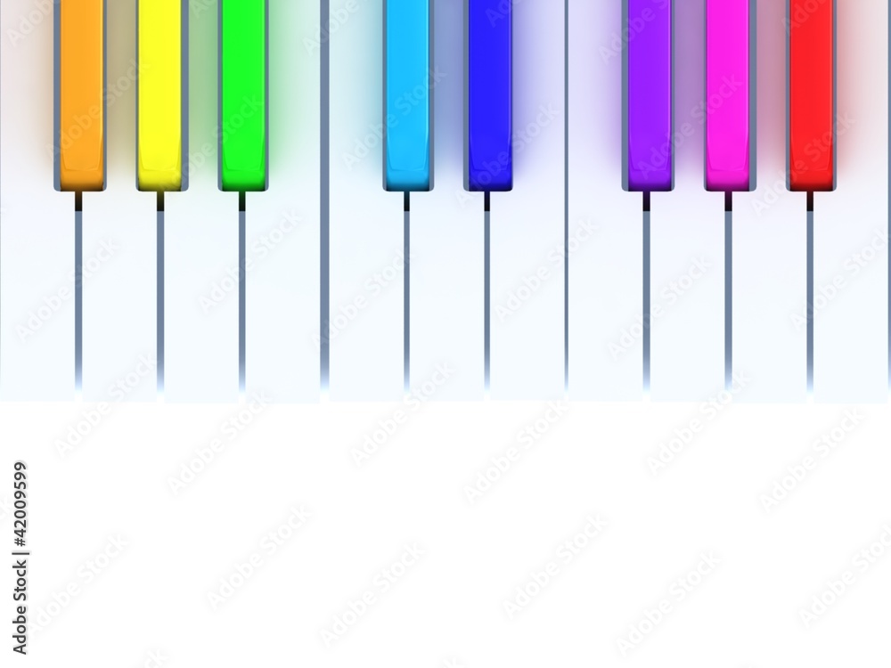Rainbow piano keys Rainbow piano keys