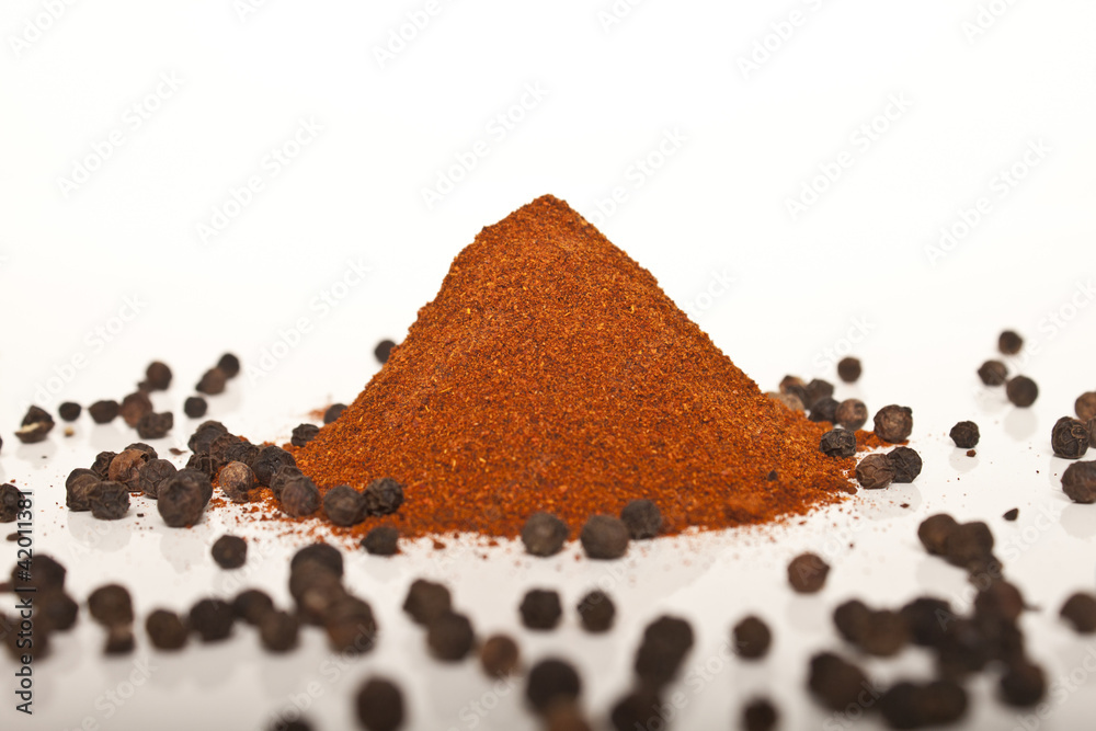 Przyprawy- curry, pieprz,