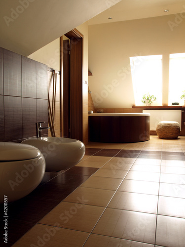 Bathroom with toilet and bidet
