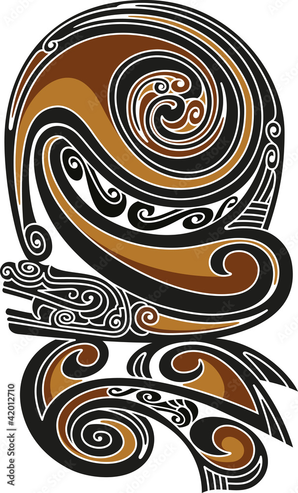 Borneo tribal tattoo pattern Векторный объект Stock