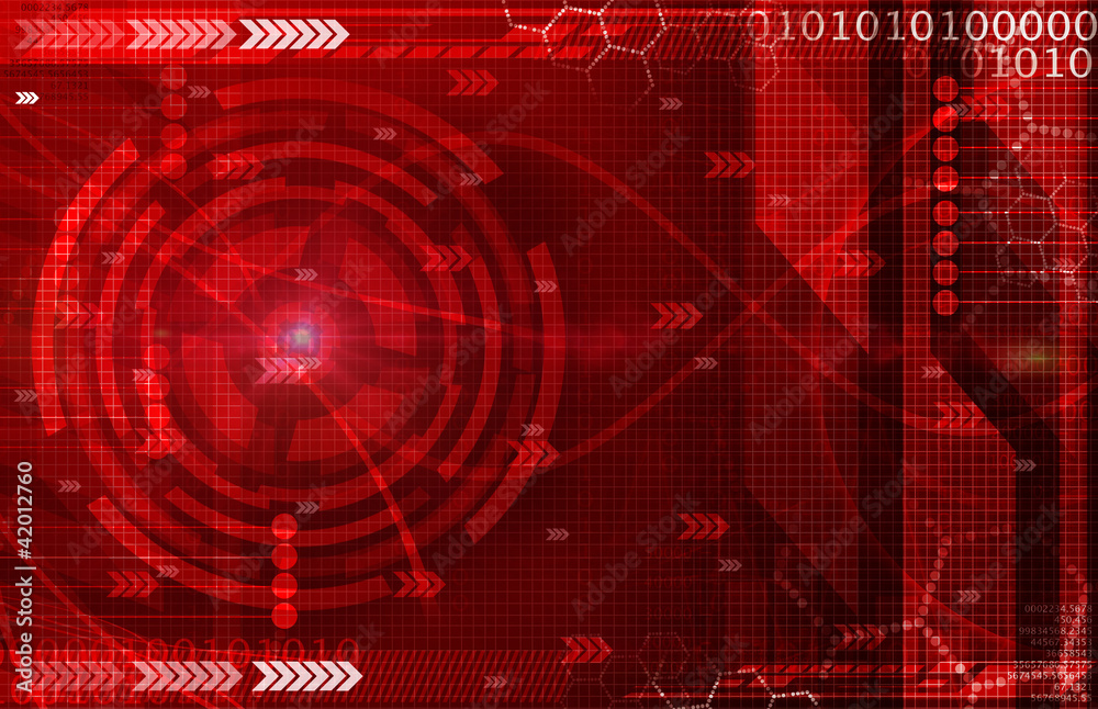 Obraz premium Abstract dark red technical background
