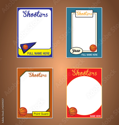 Basketball Trading Card Frames photo