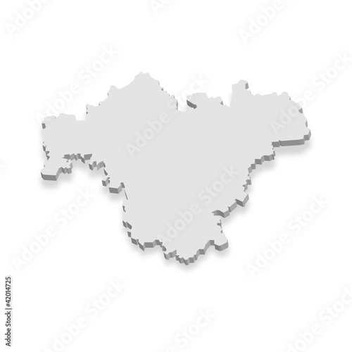 Franken Region Umriss 3D