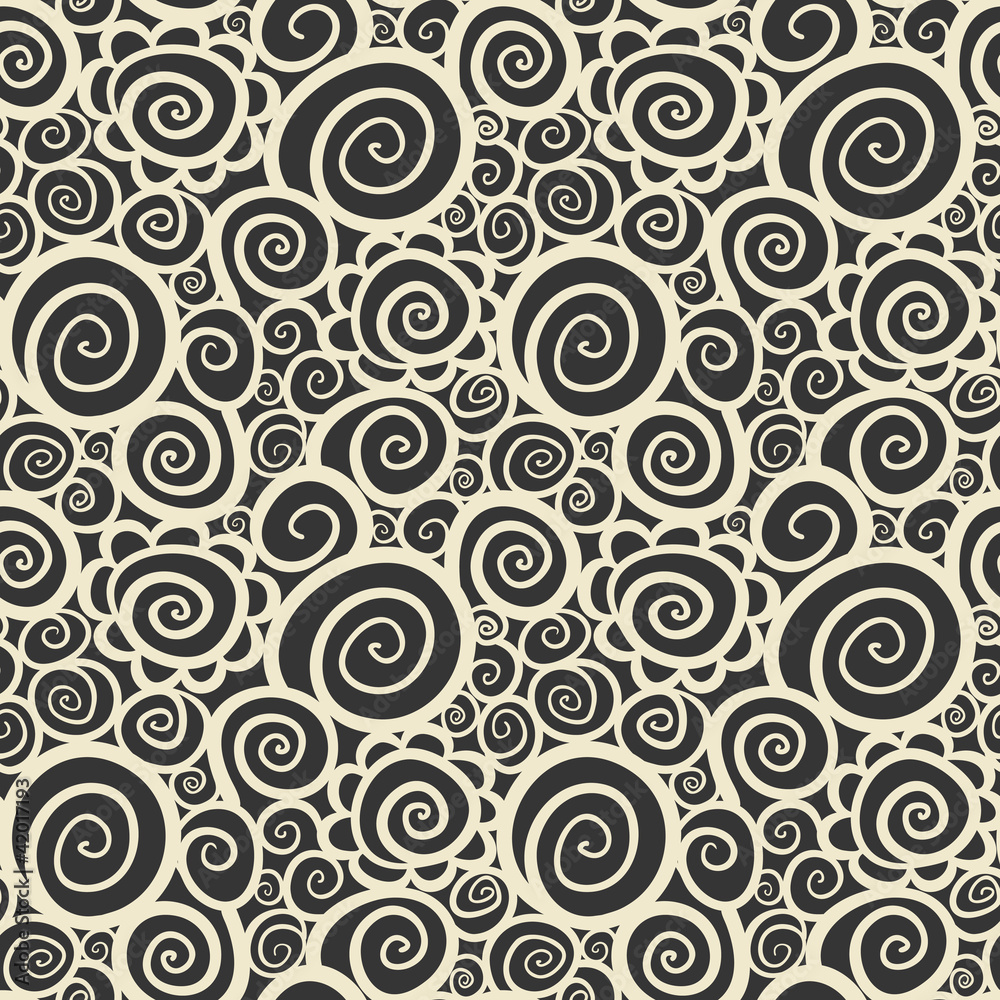 Seamless abstract curly wave pattern