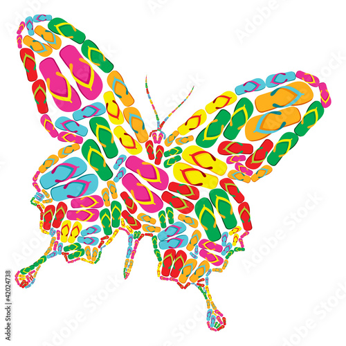 Flip flops butterfly