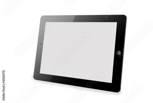 Fototapeta Naklejka Na Ścianę i Meble -  Black digital tablet pc on white background