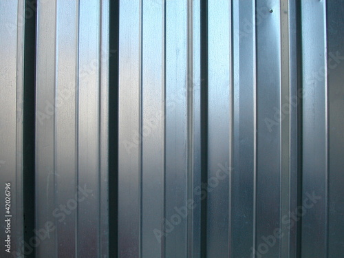 Zinc striped wall as a horizontal background
