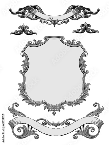 baroque frames and decorative elements