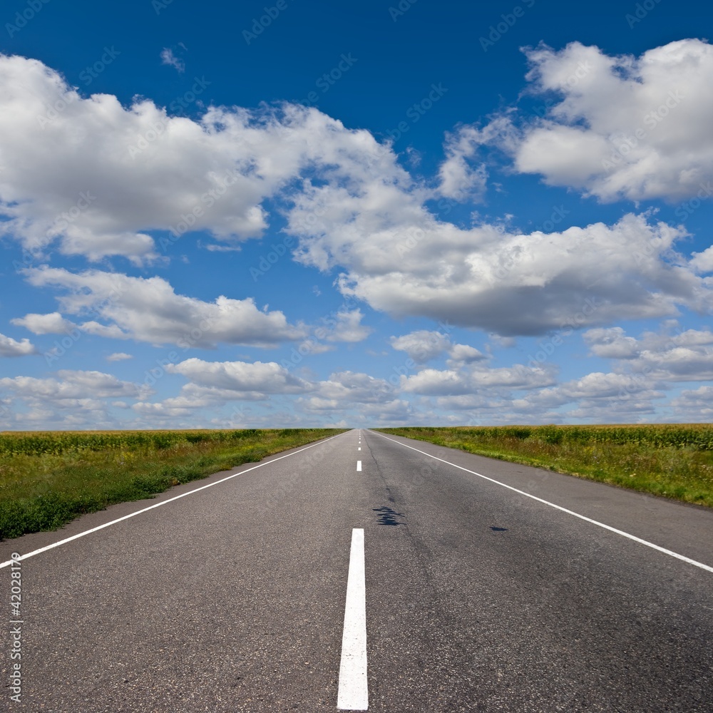 summer asphalt road