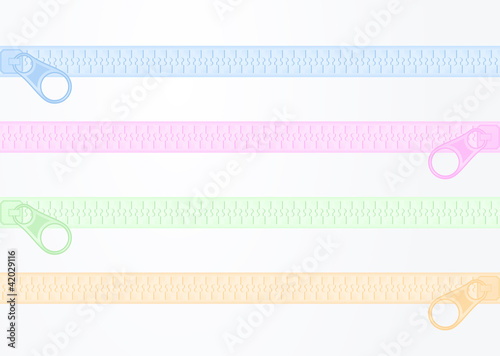 Fashion color zip