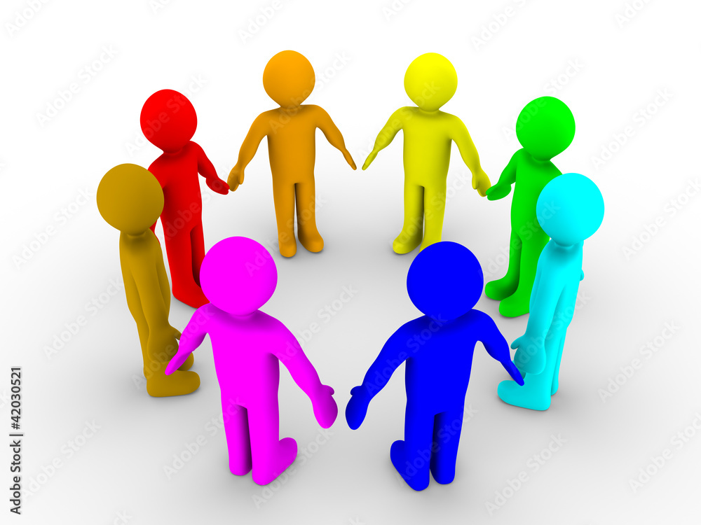 Different people in a circle Different people in a circle