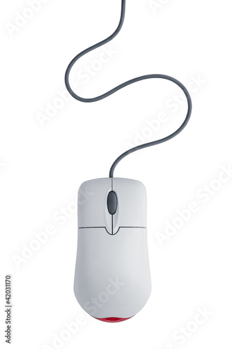 Computer mouse with cord