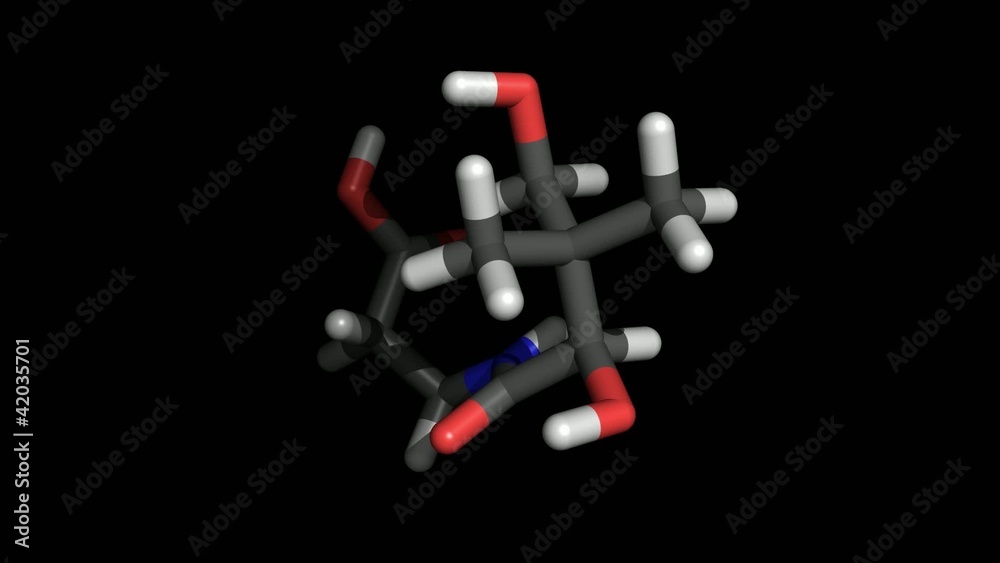3d molecule of vitamin b5 3d molecule of vitamin b5