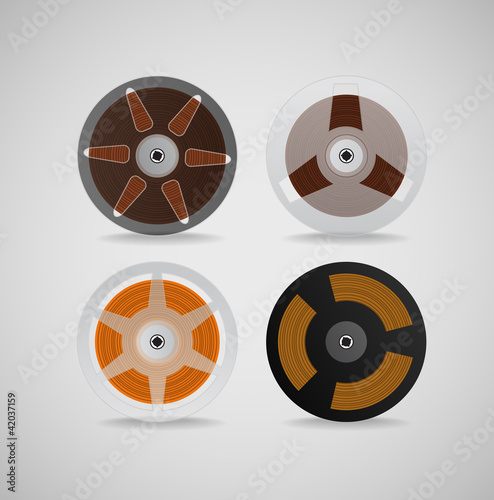 Vintage analogue music recordable babin. Illustration