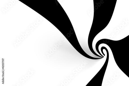 Fototapeta Czarno-biała spirala