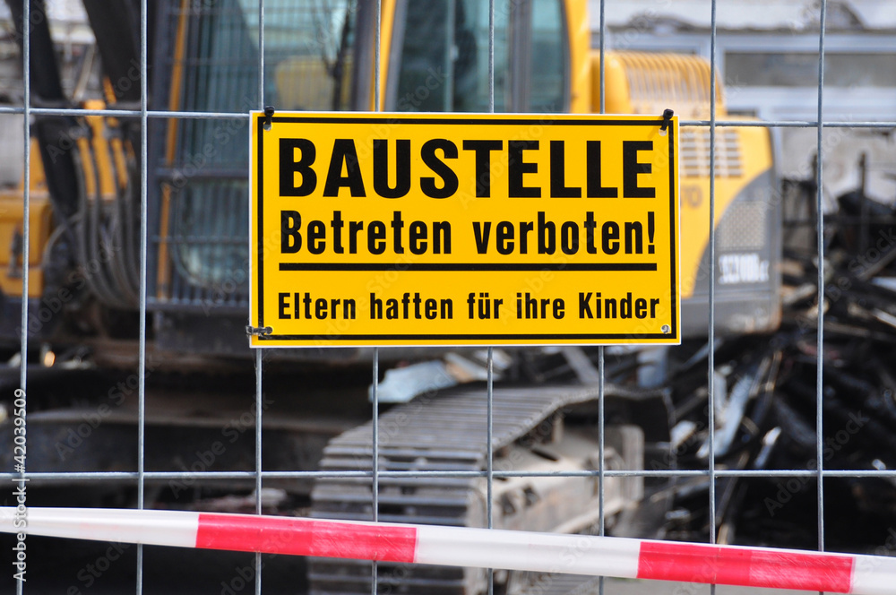 Obraz premium bauzaun