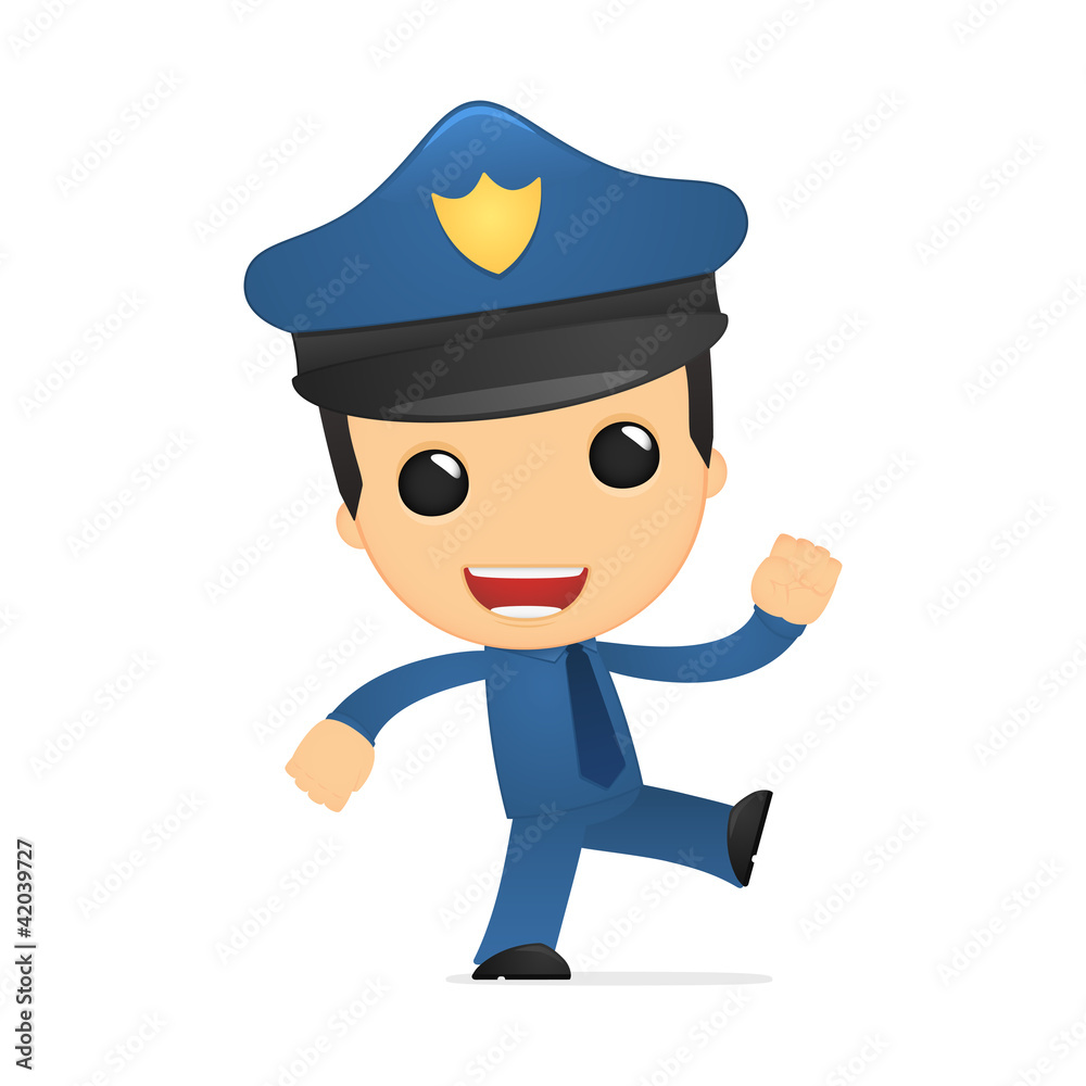 funny cartoon policeman