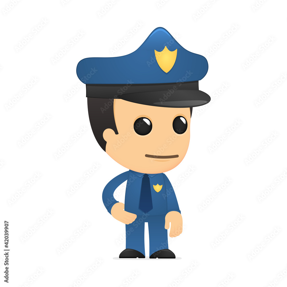 funny cartoon policeman