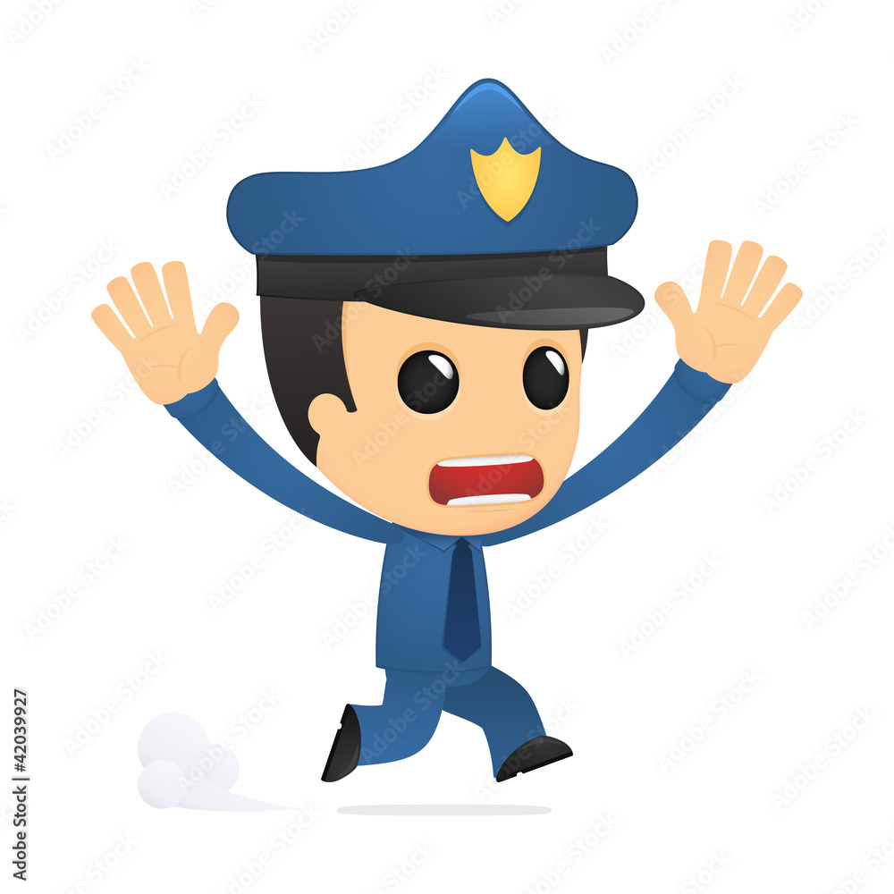 funny cartoon policeman