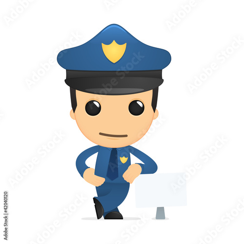 funny cartoon policeman