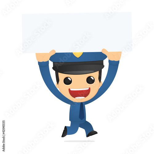funny cartoon policeman