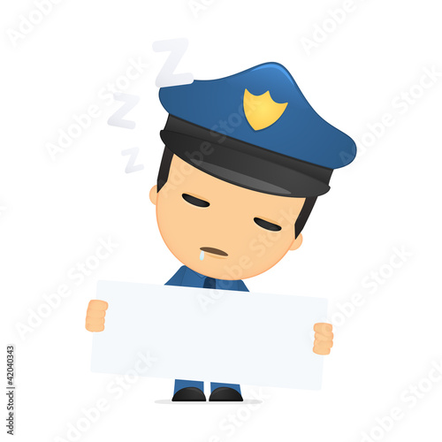 funny cartoon policeman